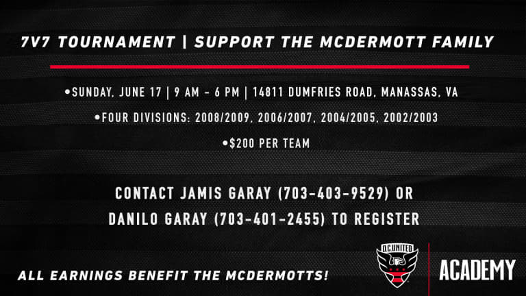 Academy hosting 7v7 tournament in support of McDermott family  -