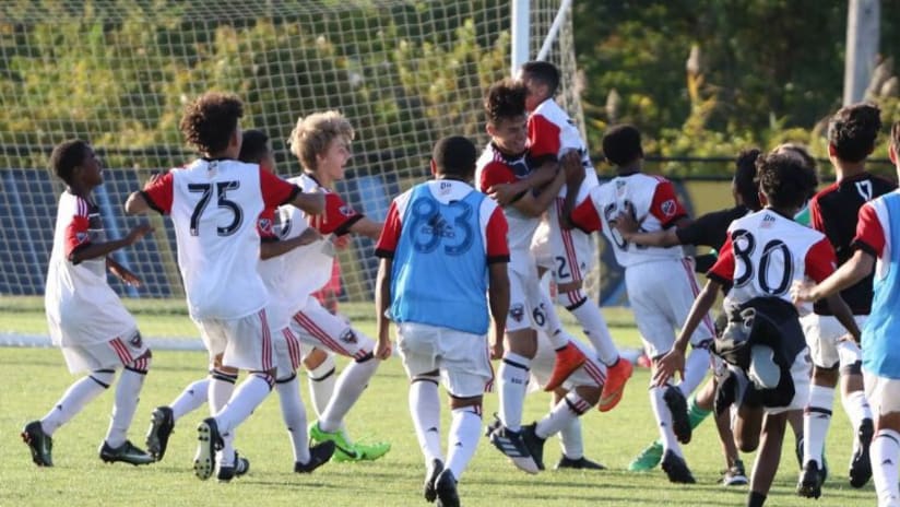 IMAGE: academy U15s celebration